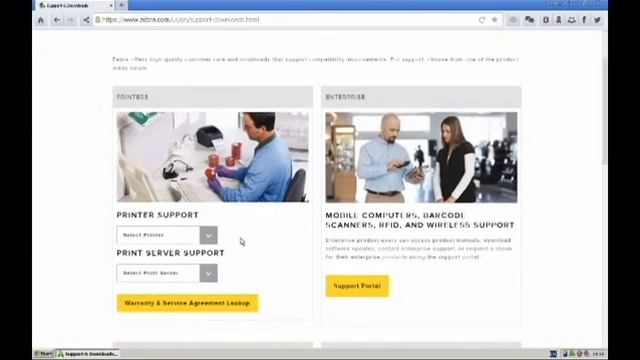 Установка и настройка принтера Zebra GK420d смотреть онлайн