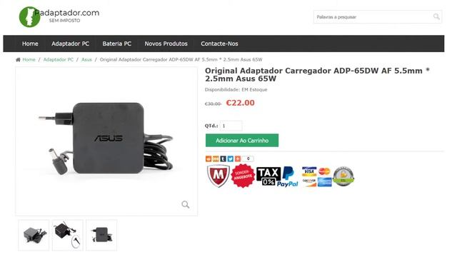 Carregador Asus ADP 65DW AF смотреть онлайн