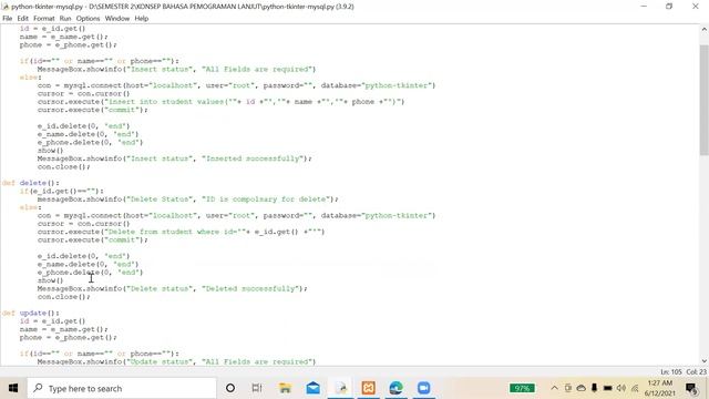 Python Tkinker With MySql смотреть онлайн