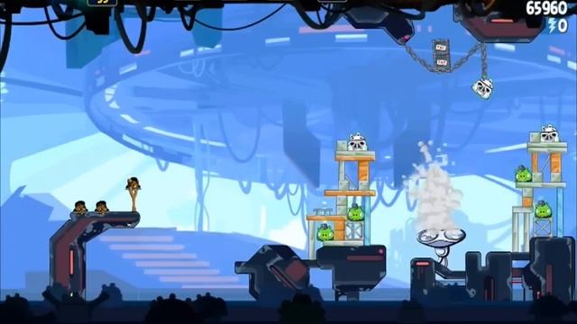 Angry Birds Star Wars Cloud City All Levels 4-1 to 4-40 3 Star Walkthrough and Hidden Droid Bonus смотреть онлайн