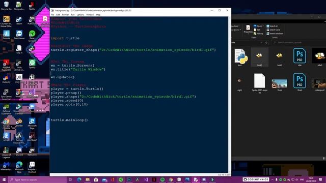 How To Import Your BackGround(Python Programming -- Turtle Graphics) - CodeWithNick смотреть онлайн