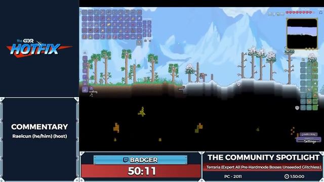 Badger on The GDQ Hotfix! - Terraria Expert All Pre-Hardmode Bosses Unseeded Glitchless Speedrun смотреть онлайн