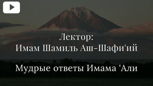Имам Шамиль Аш-Шафи'ий - «Мудрые ответы Имама 'Али» смотреть онлайн