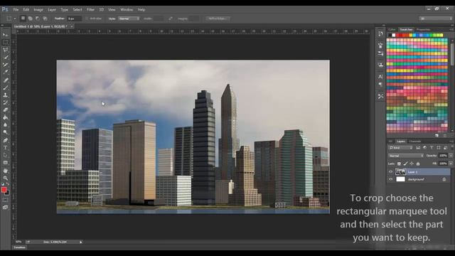How to Insert, Resize and Crop images in Adobe Photoshop CC 2016 смотреть онлайн
