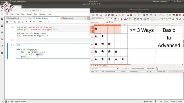 Python Pattern Program - Print Star * in Right Triangle Shape | Star Pattern | Python Star Pattern смотреть онлайн