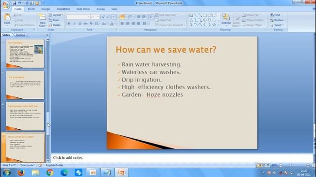 Make PowerPoint Presentation on Save water Save Life смотреть онлайн