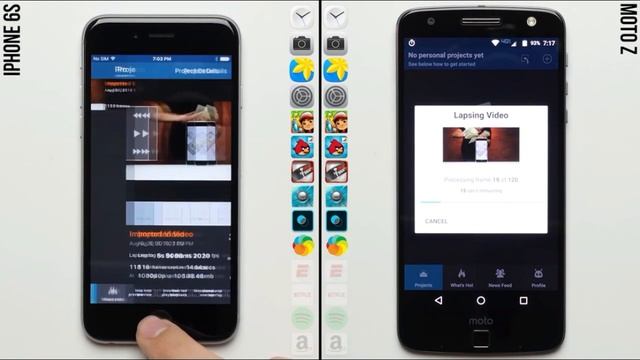 iPhone 6S vs. Moto Z Speed Test! смотреть онлайн