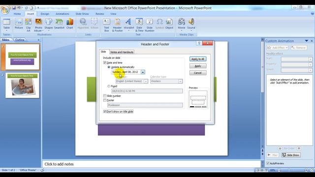 Insert Date & Time In Powerpoint Presentation смотреть онлайн
