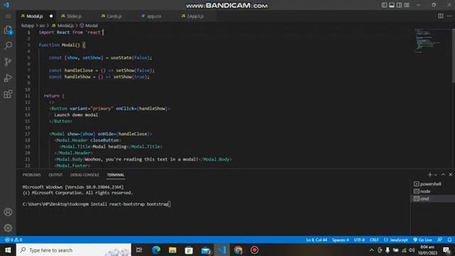 Modal in React with Bootstrap || React JS || Back To School смотреть онлайн