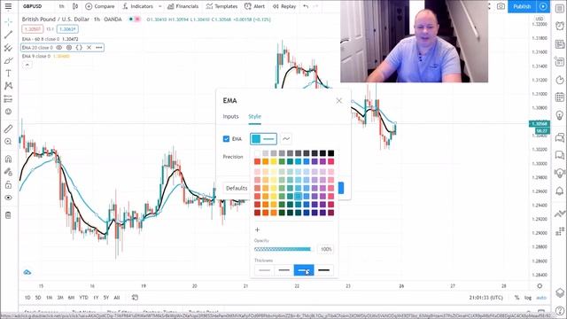 HOW TO CHANGE THE EMA MOVING AVERAGE SETTING ON TRADINGVIEW & a quick tip смотреть онлайн