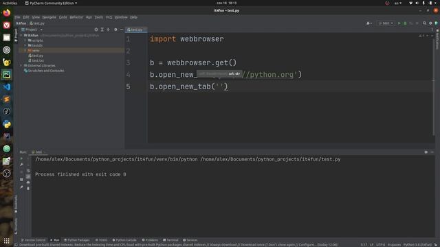 Открываем веб браузер с помощью python. Александр Килинкаров смотреть онлайн