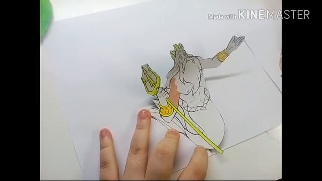 Царь ТРИТОН из мультика Ариэль. Делаю куклу из бумаги! Интересное видео! смотреть онлайн