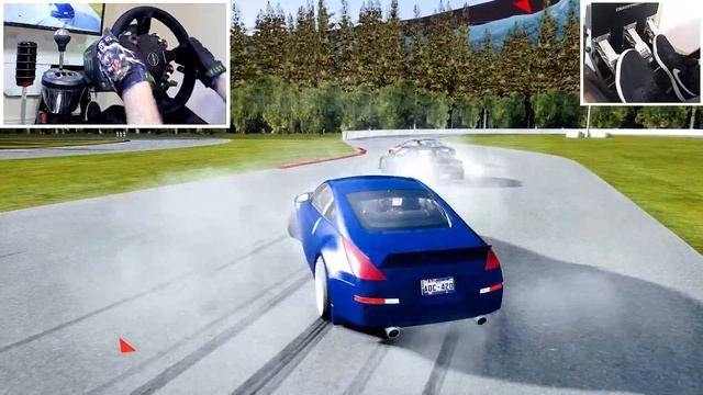 Drift Trains in Assetto Corsa Online! - Drifting Nissan 350z (Steering Wheel + Pedal Setup) смотреть онлайн