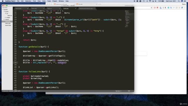 Make a Google search engine clone JavaScript PHP and MySQL:// Getting the title tags for each site смотреть онлайн