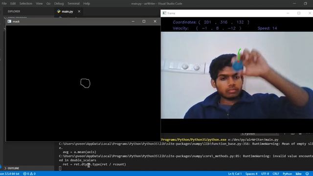 Object tracker using OpenCV (velocity and 3d coordinates) смотреть онлайн