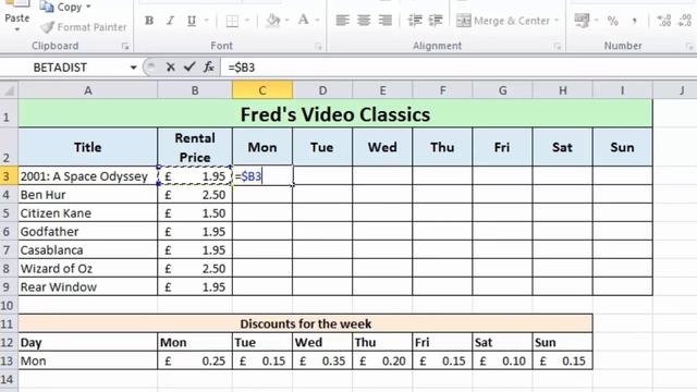 Excel 2010 Tutorial For Beginners #16 - Absolute References Pt.2 - Mixed References (MS Excel) смотреть онлайн