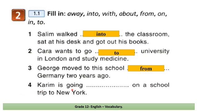 Grade 12 sc 2 English Unit 8 Vocabulary WB смотреть онлайн