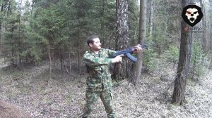 Охолощенный автомат АКМС СХ (Калашников сигнальный). Купить popadiv10.ru