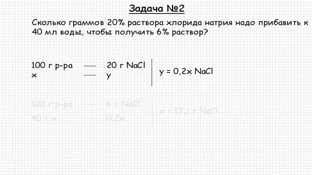 Решение задачи по теме "Растворы" №2 смотреть онлайн