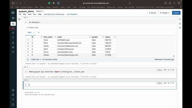 43. Array From Column In Dataframe | PySpark | collect_list() | collect_set() смотреть онлайн