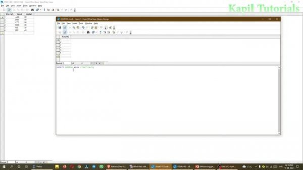Sql Select Command / How to use SQL Select Statement in Open Office Base (I.T Skill Course 402)