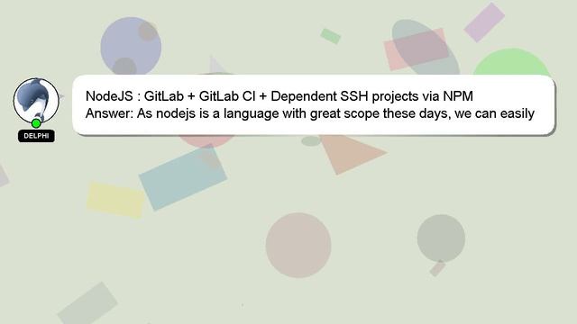 NodeJS : GitLab + GitLab CI + Dependent SSH projects via NPM смотреть онлайн