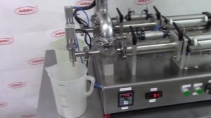 Полуавтоматический дозатор с рубашкой подогрева и мешалкой МД-500М1 с двумя соплами