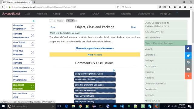 What is a Local class in Java?
| javapedia.net смотреть онлайн