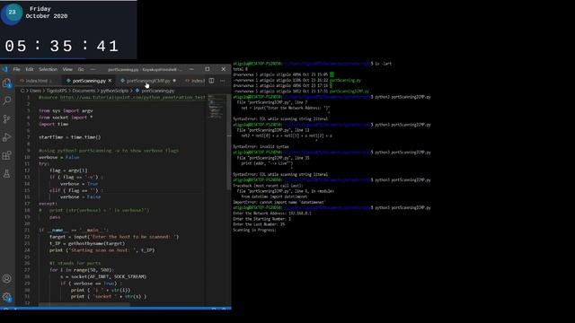 Studying Python Episode 4 | port Scanner using ICMP #TechAndCoffee #TeamB42 #AmazonVestLife смотреть онлайн