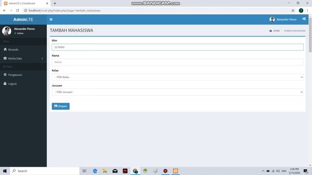 Tugas bootstrap AdminLTE dengan PHP CRUD смотреть онлайн