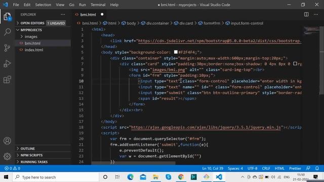 BMI Calculator : Web Development Tutorial In Javascript смотреть онлайн