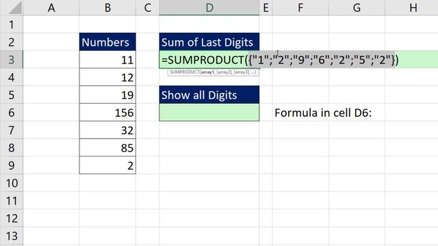 Sum Last Digits for All Numbers - Excel Magic Trick 1605 смотреть онлайн