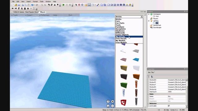 Roblox Tutorial- How to make a skybox смотреть онлайн