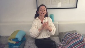 Плед из остатков пряжи готов!