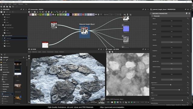 How to Use Material Blend Node in Substance Designer смотреть онлайн
