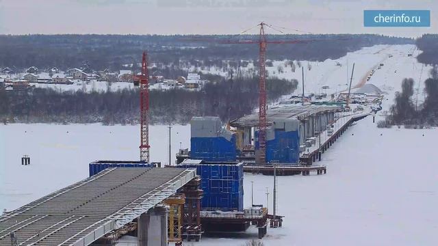 Строительство Архангельского моста за 2 минуты смотреть онлайн