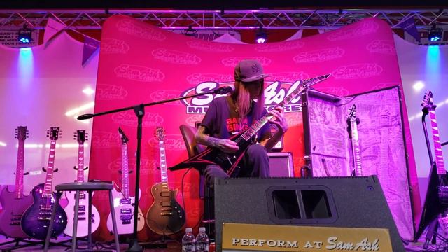 Alexi Laiho, Under Grass And Clover Live At Sam Ash Music Store. RIP Legend.
