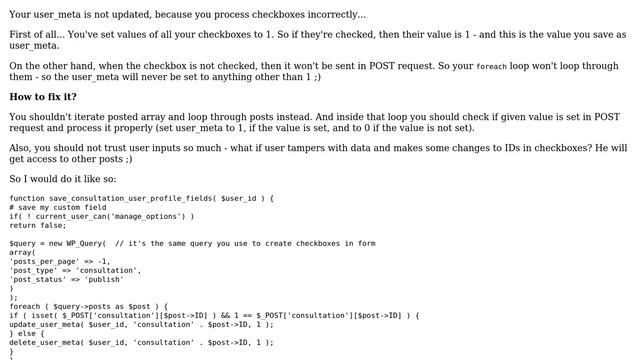 Wordpress: I'm trying to update user meta but is always 1, What I doing wrong? (2 Solutions!!) смотреть онлайн