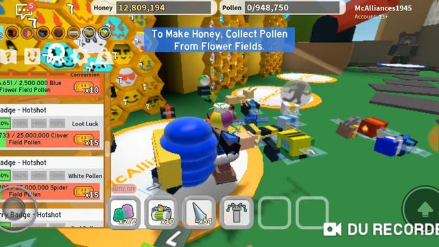 สร้างฟาร์มรังผึ้งแล้วทำน้ำผึ้งจากเกสรดอกไม้ลง Roblox