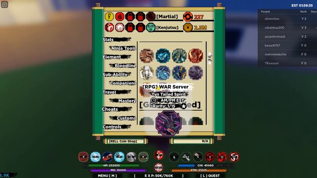 Shindo Life Kurama/fox/kor tailed spirit showase gen-2 смотреть онлайн