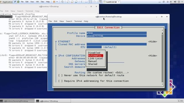 Network Configuration Using a Text User Interface nmtui centos RHEL смотреть онлайн