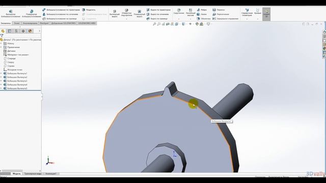 SolidWorks. Создание модели вал-шестерня. 3D печать на PRUSA I3 смотреть онлайн