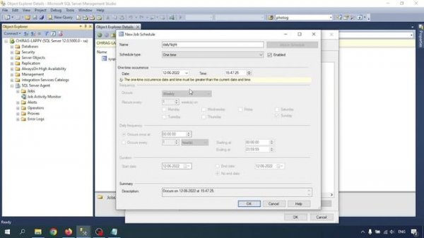 SQL Server DBA Tutorial 30 - How to Create Job using SQL Server Agent
