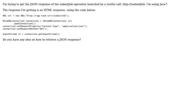 GIS: How to get JSON response from submitJob operation? смотреть онлайн