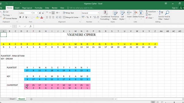 Vigenere Cipher 2 Microsoft Excel смотреть онлайн