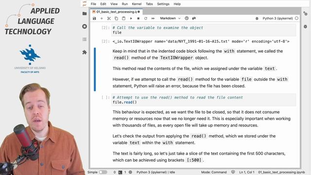 Loading text into Python смотреть онлайн