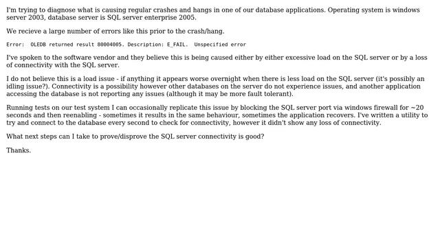DevOps & SysAdmins: diagnosing OLEDB 80004005 E_FAIL errors смотреть онлайн