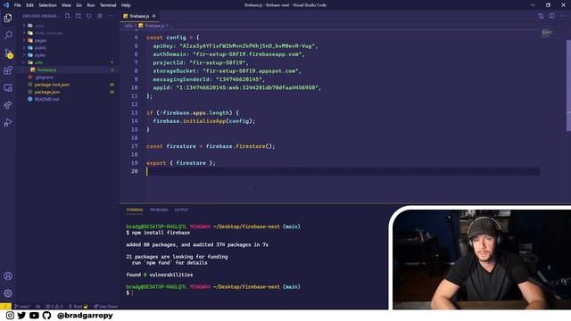 ? nextjs firebase setup смотреть онлайн