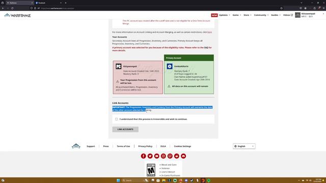 WarFrame ~ Cross Platform Save ~ Merge/Link смотреть онлайн