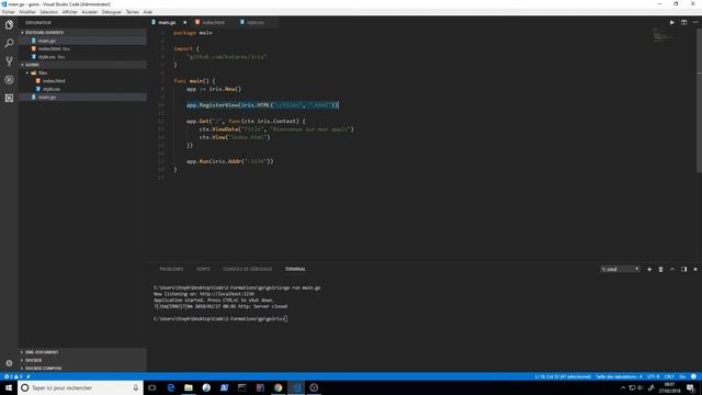[Go/Golang] 28 - Iris framework : Templating смотреть онлайн